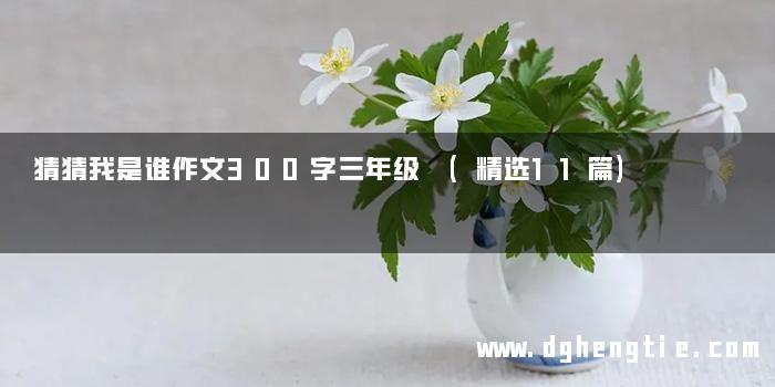 猜猜我是谁作文300字三年级 (精选11篇)